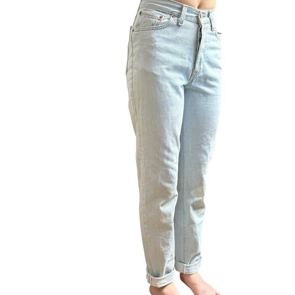 Levi’s VTG 80s Mom Button Fly Jeans Light Wash Tapered USA Women Size XS… - Picture 5 of 15